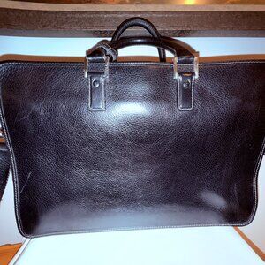 Cole Haan black leather work bag